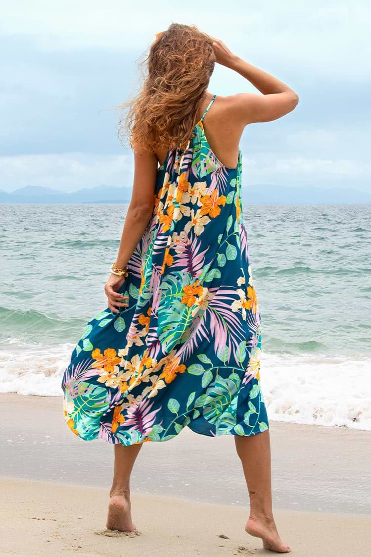 Jaelyn Floral And Tropical Dress