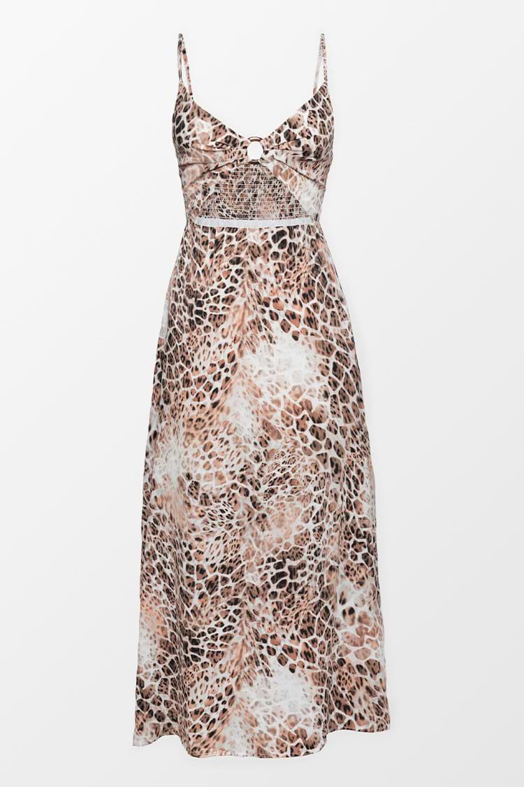 Khaleesi Leopard Cutout Slip Dress