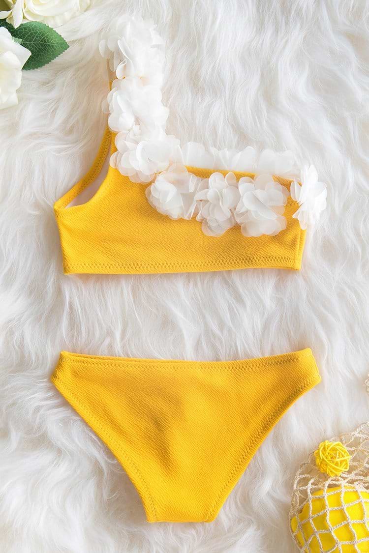 Bright Yellow Bikini for Toddler Girls and Girls