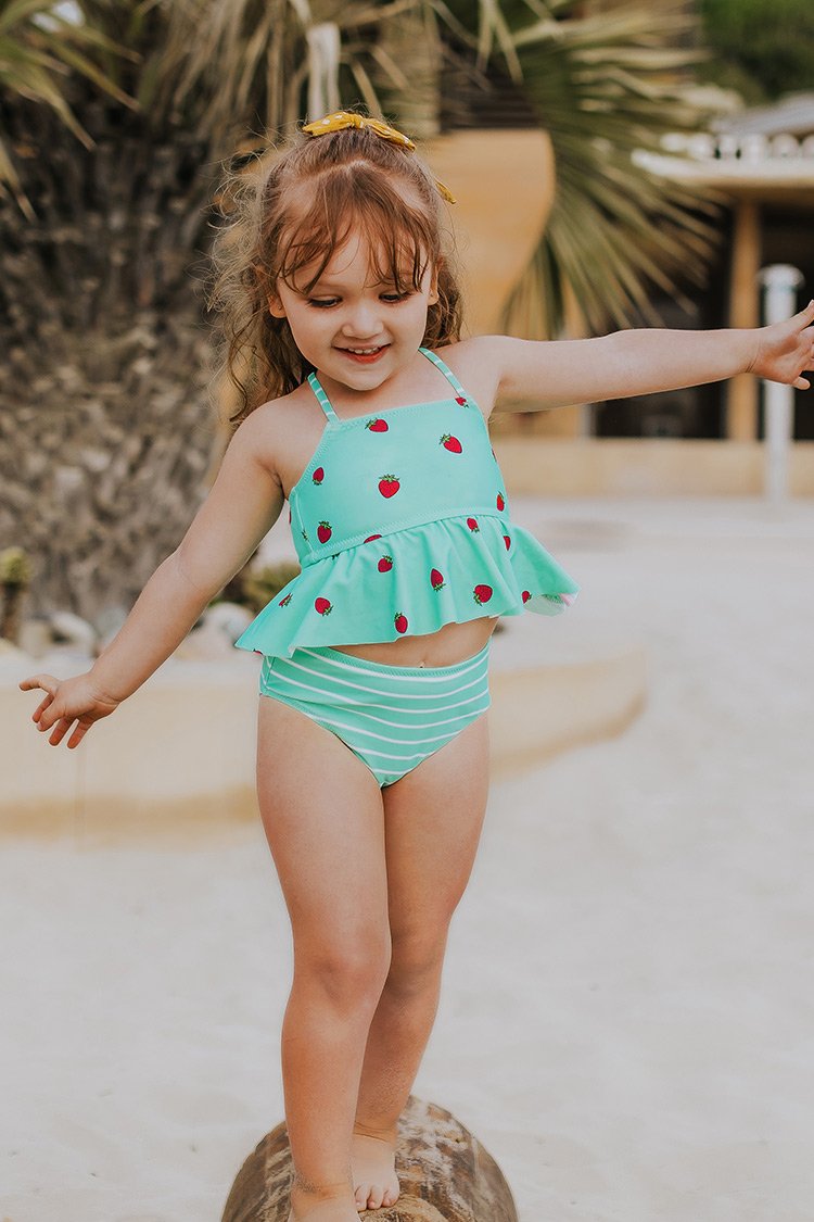 Abigail Strawberry Ruffle Tankini For Toddler Girls And Girls