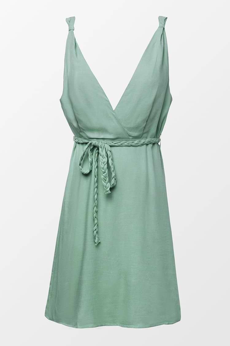 Marianna Green Braided Belt Dress