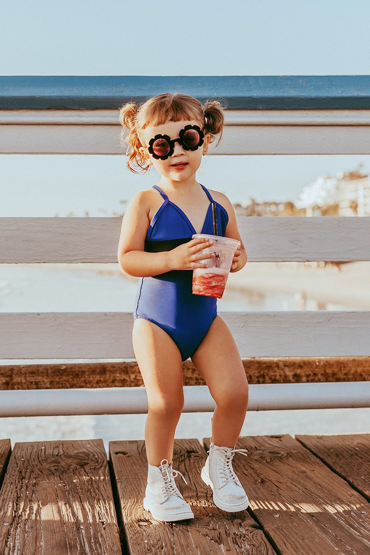 Diana V-neck Crisscross One Piece Swimsuit For Toddler Girls And Girls