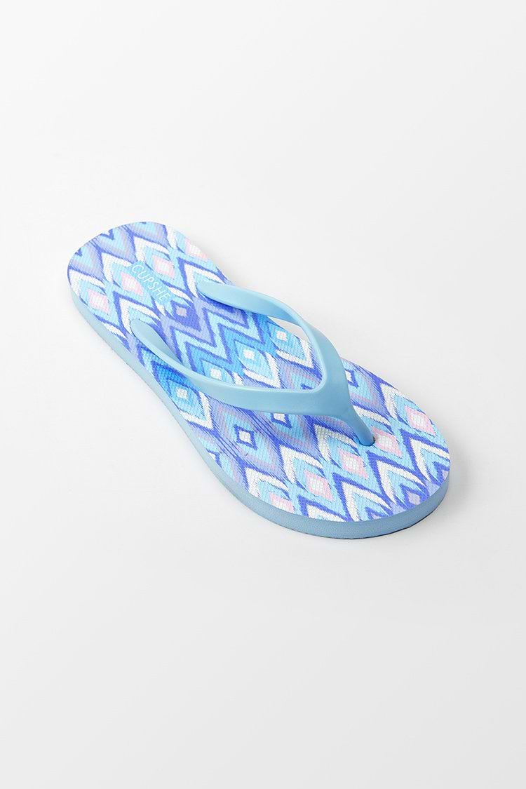 Cool Breeze Geometic Print Flip Flops