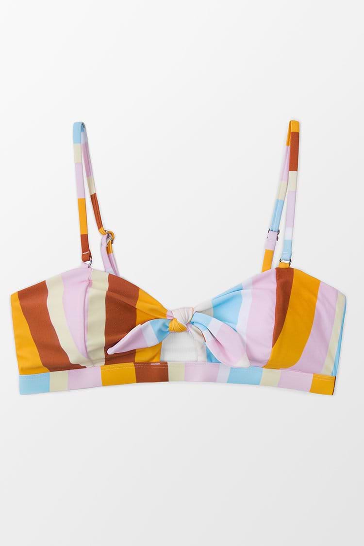 Margaret Striped Bikini Top