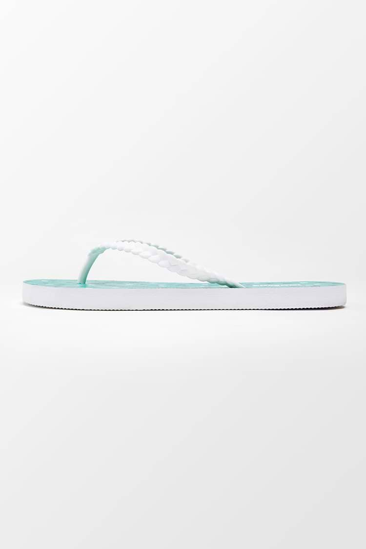Fizz Heart Print Flip Flops