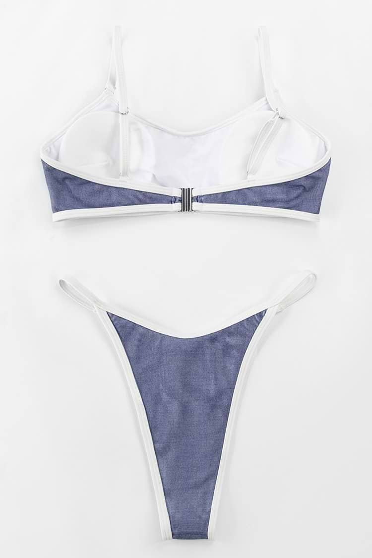 Contrast Trimmed Super Cheeky Bikini