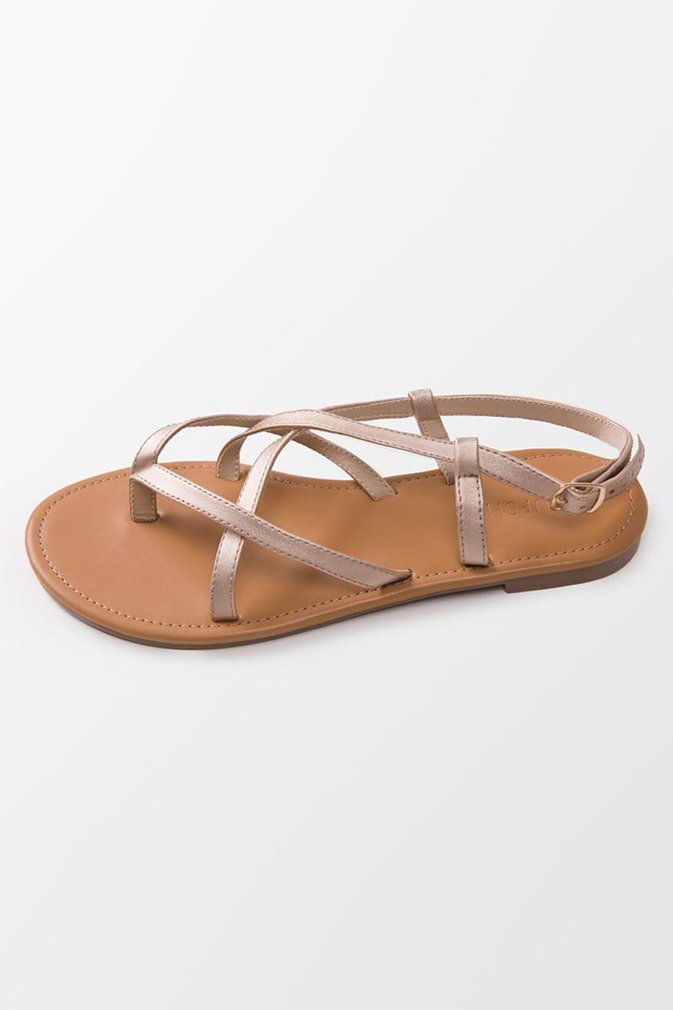 Bari Strappy Criss Cross Toe Post Thong Sandals