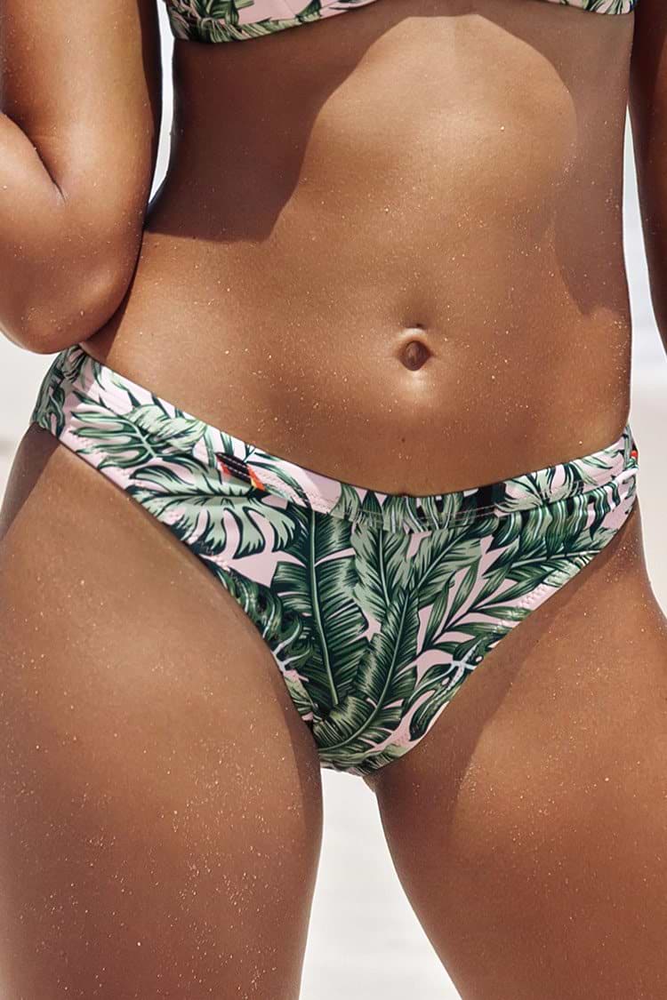 Leafy Pink Bikini Bottom