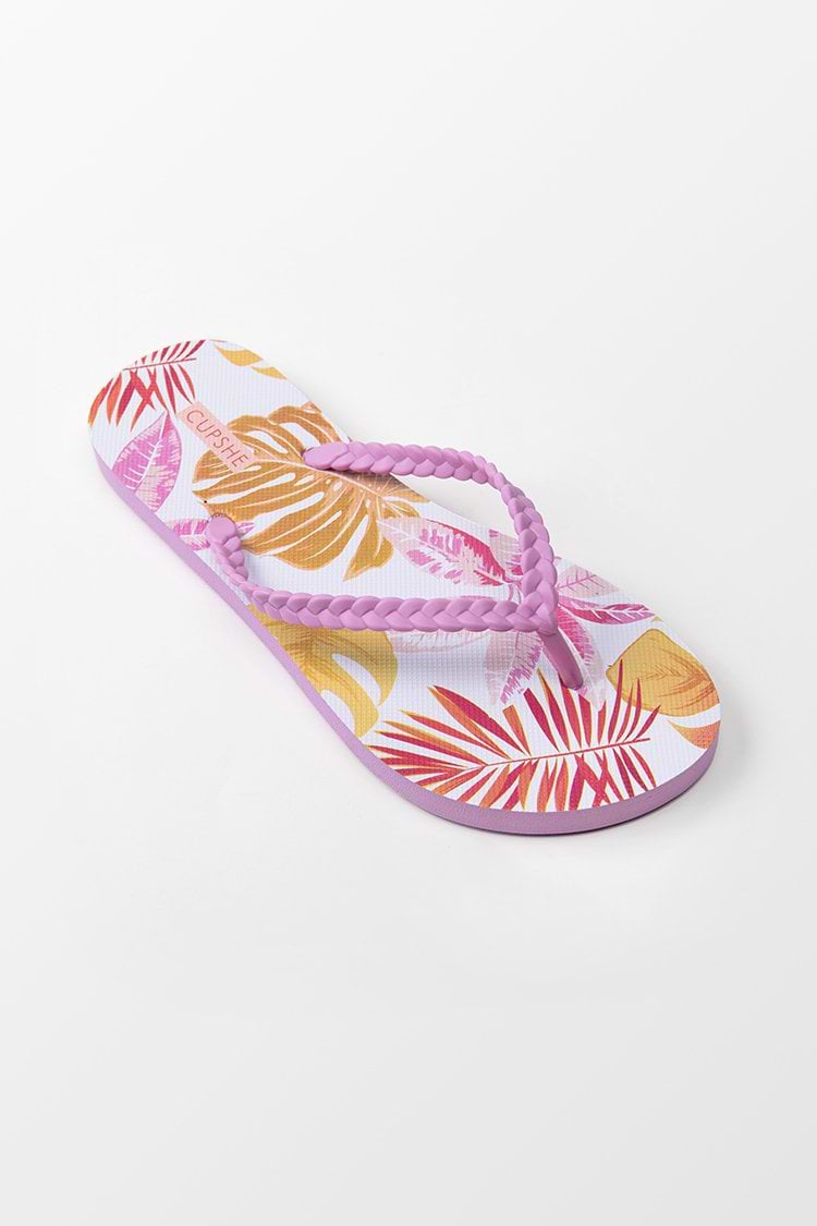 Summer Tropical Flip Flops
