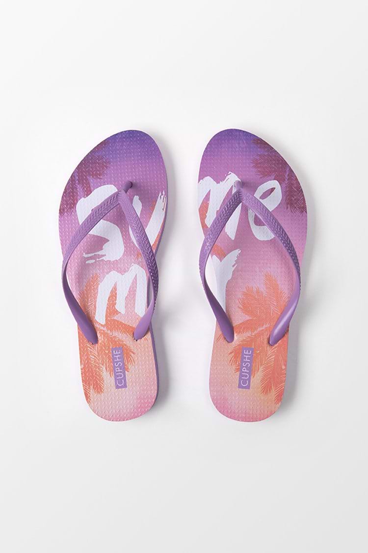 Sunburst Summer Print Flip Flops