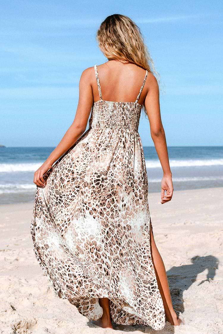Khaleesi Leopard Cutout Slip Dress