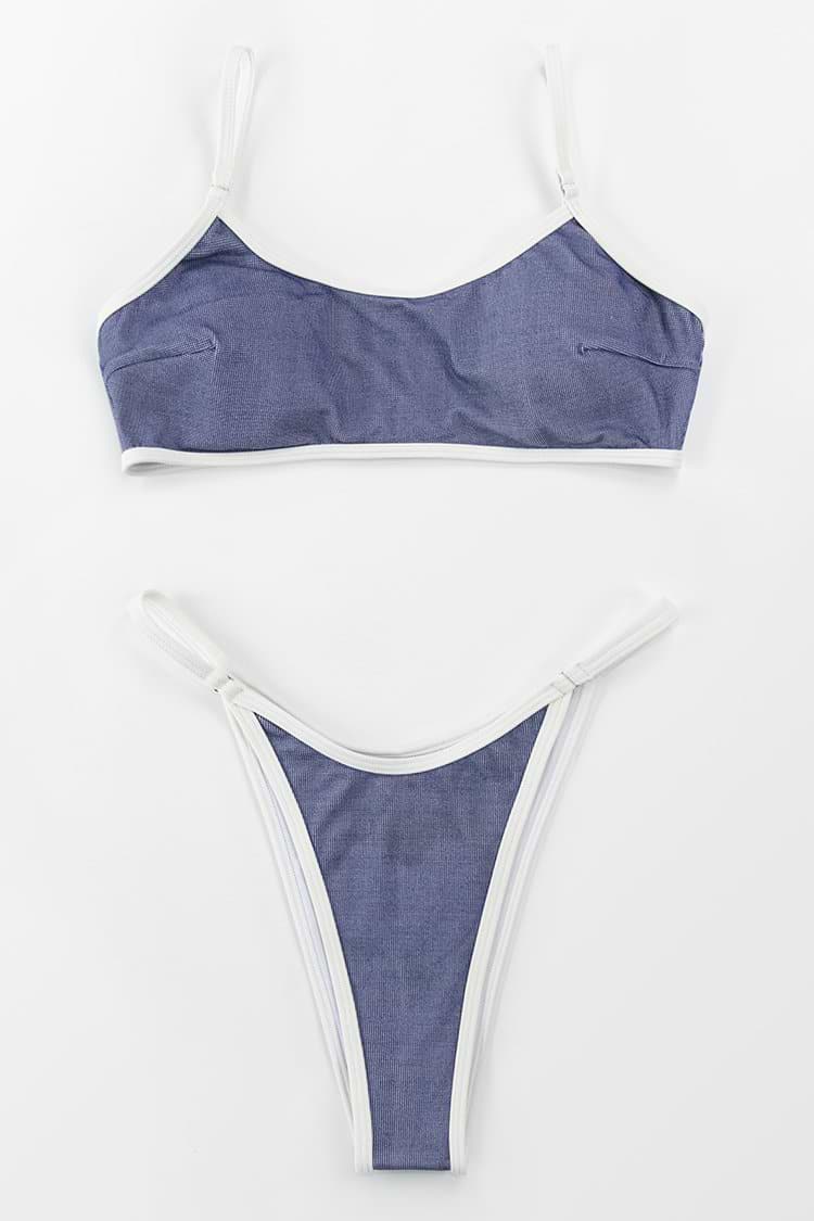 Contrast Trimmed Super Cheeky Bikini