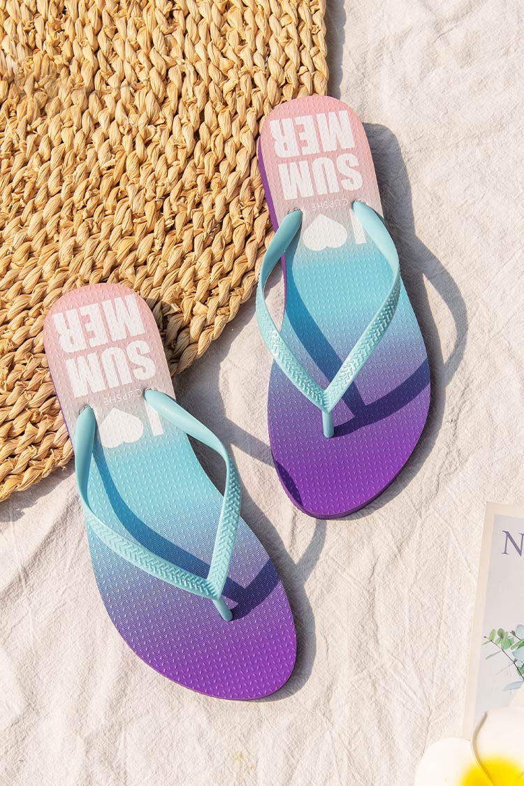 Summer Love Gradient Flip Flops