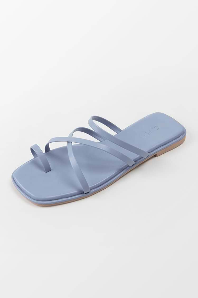 Cabana Party Blue Strappy Thong Sandals