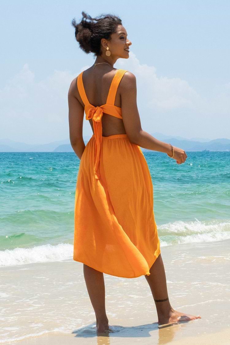 Amber Cutout Tie Back Dress