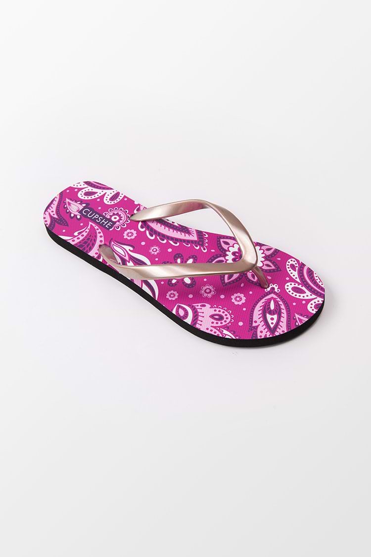 Flare Paisley Flip Flops