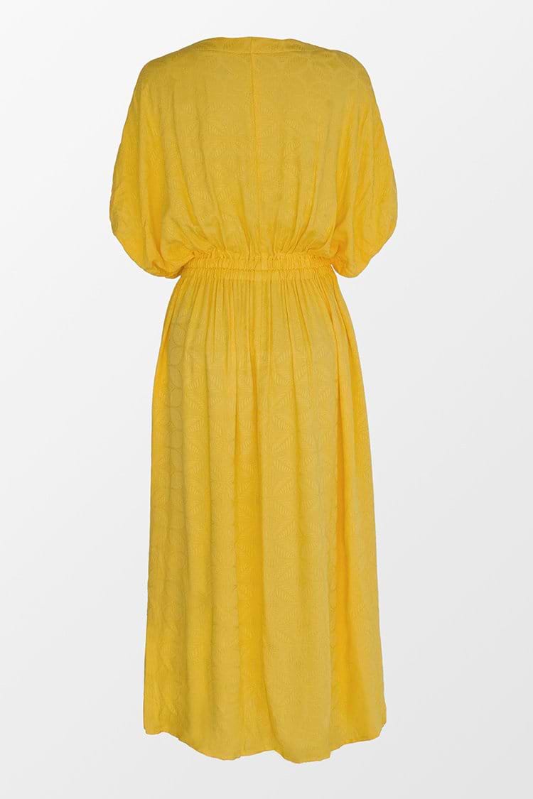 Roselyn Ruched V Neck Dress