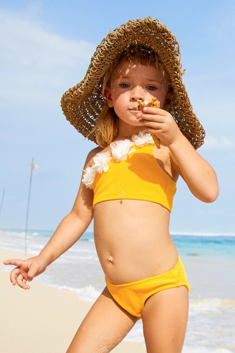 Bright Yellow Bikini for Toddler Girls and Girls