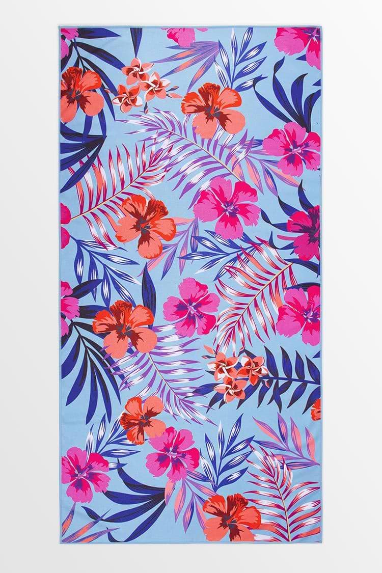 Hang Loose Floral And Leafy Beach Blanket