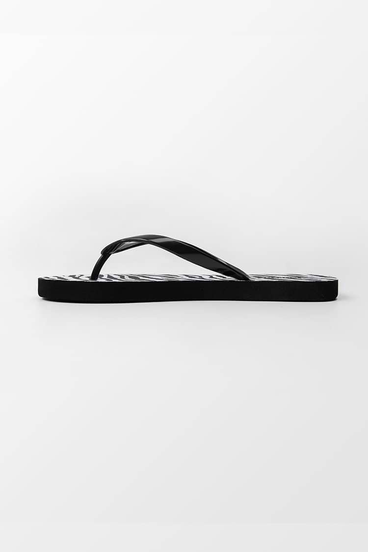 Safari Zebra Striped Flip Flops