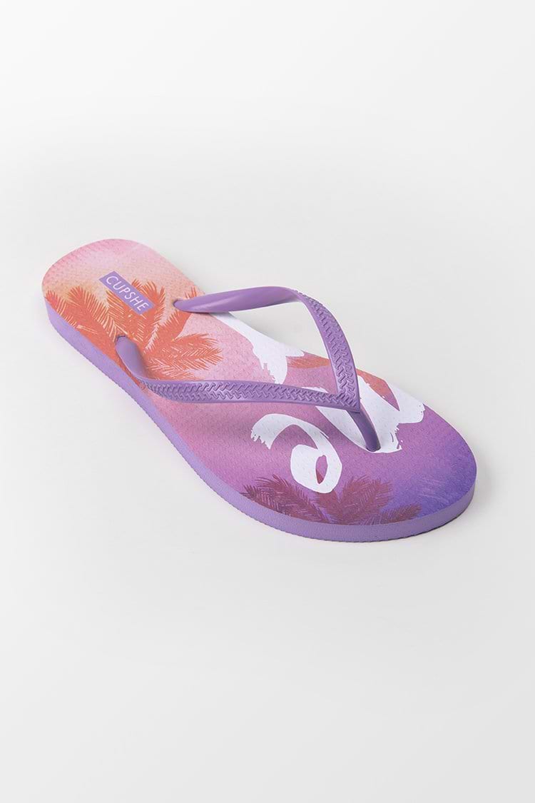Sunburst Summer Print Flip Flops