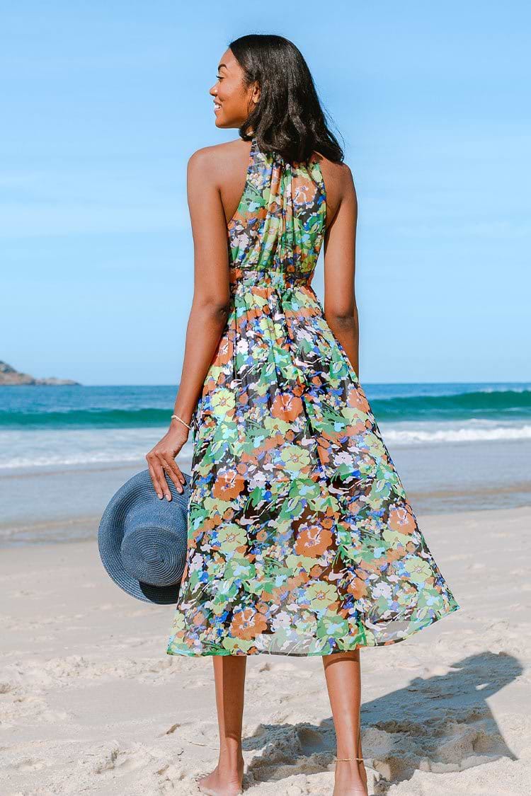 Giuliana Floral Frill Trim Dress