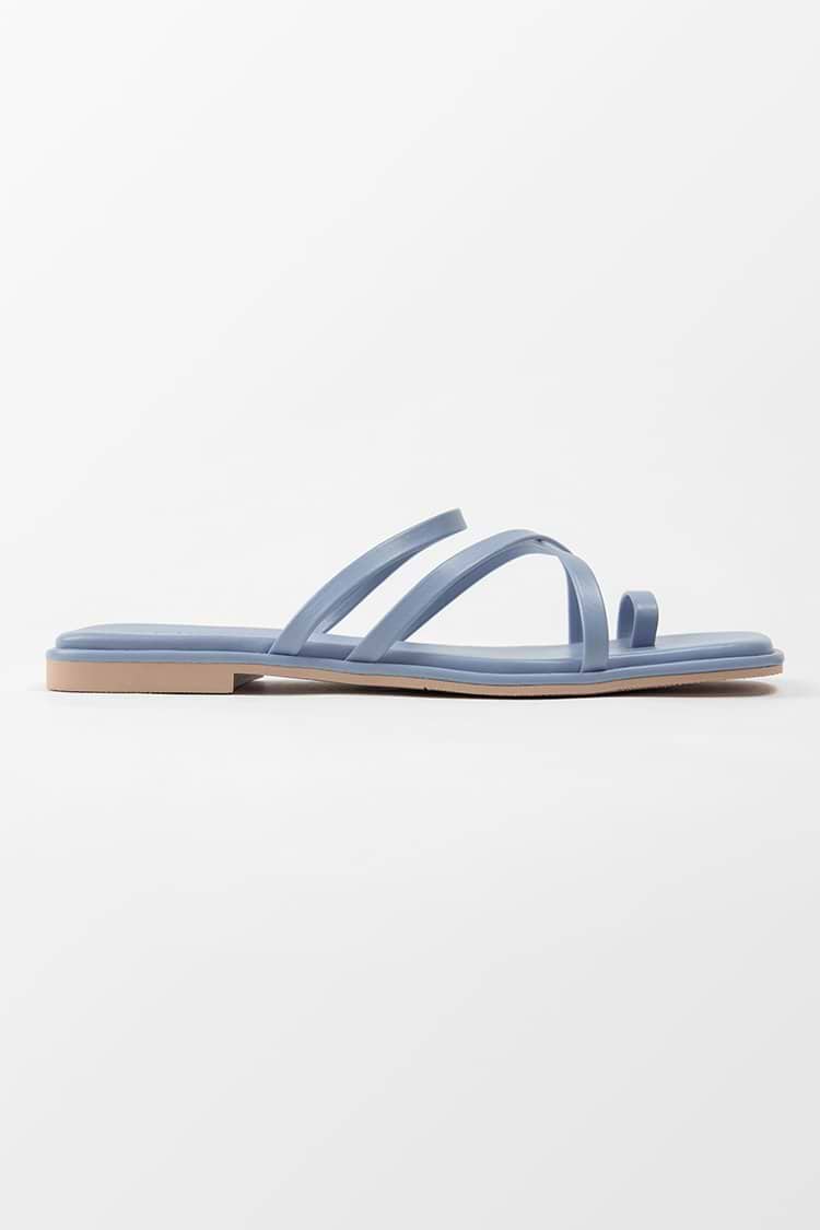 Cabana Party Blue Strappy Thong Sandals