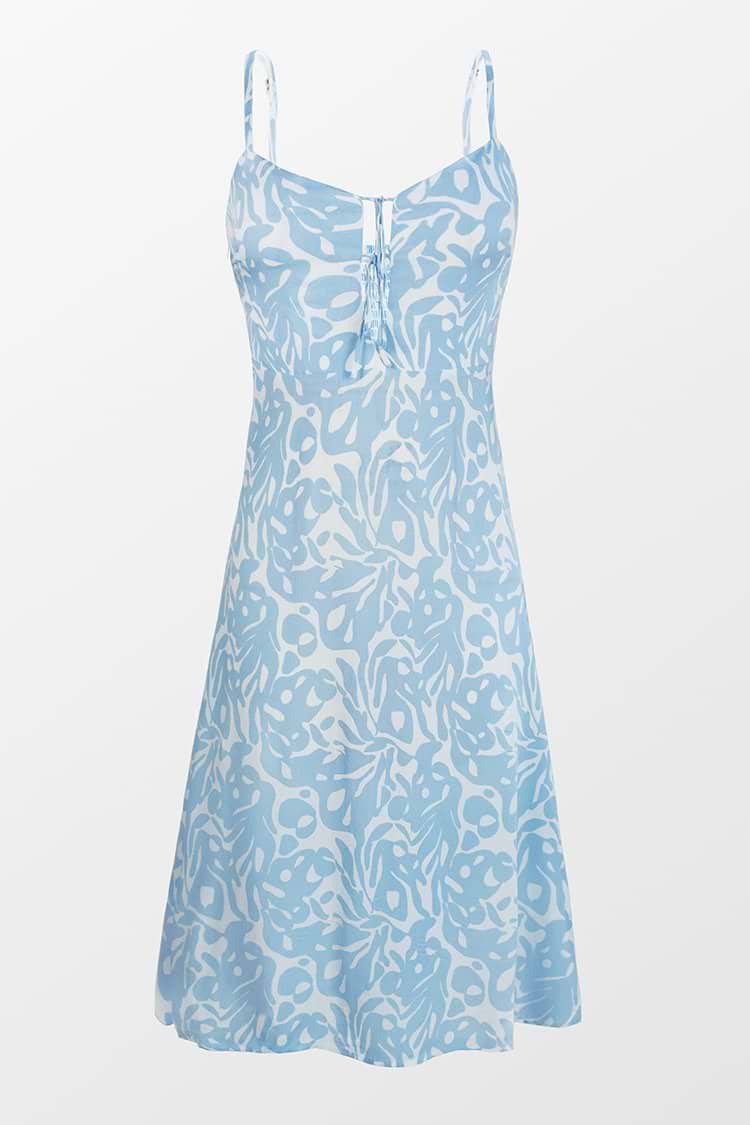 Addilynn Monochrome Print Tie Front Slip Dress