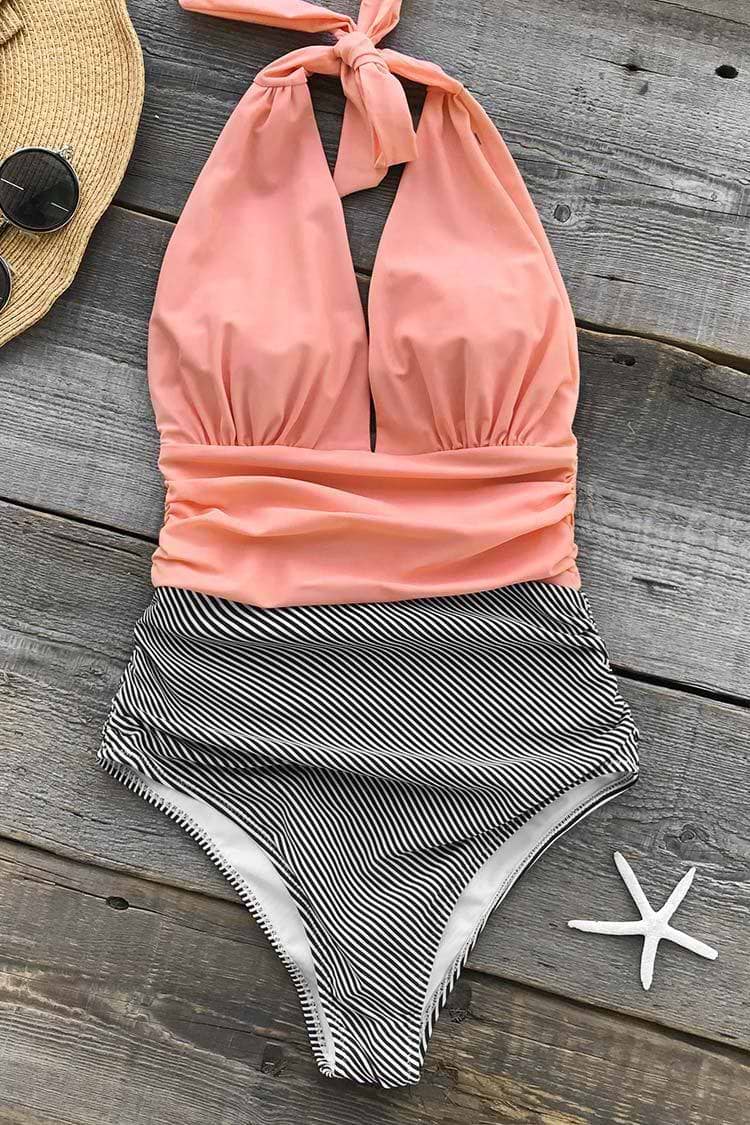 Keeping You Accompanied Peachy One piece Swimsuit