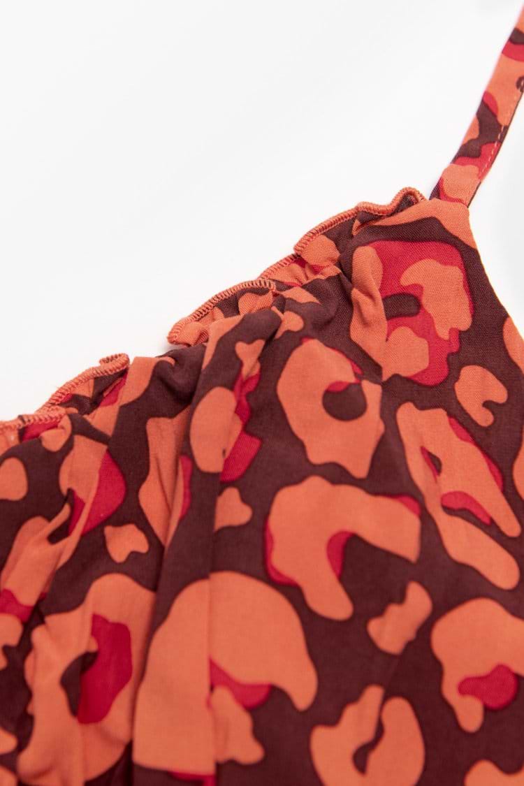 Hadleigh Leopard Tie Shoulder Slip Dress