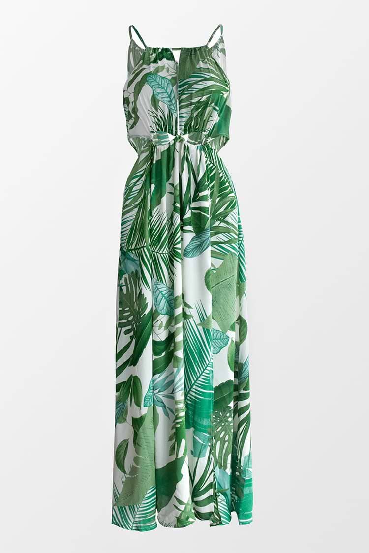 Noa Leafy Cutout Maxi Dress