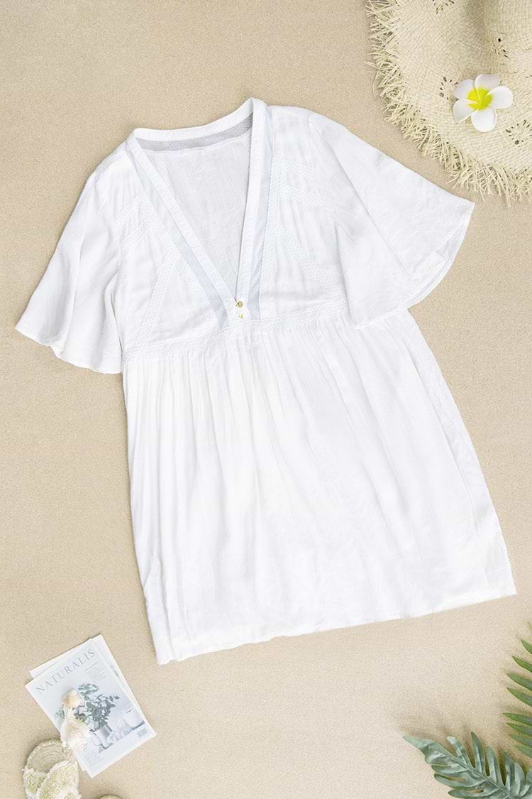 Sylvie V-neck Elbow Sleeve Dress