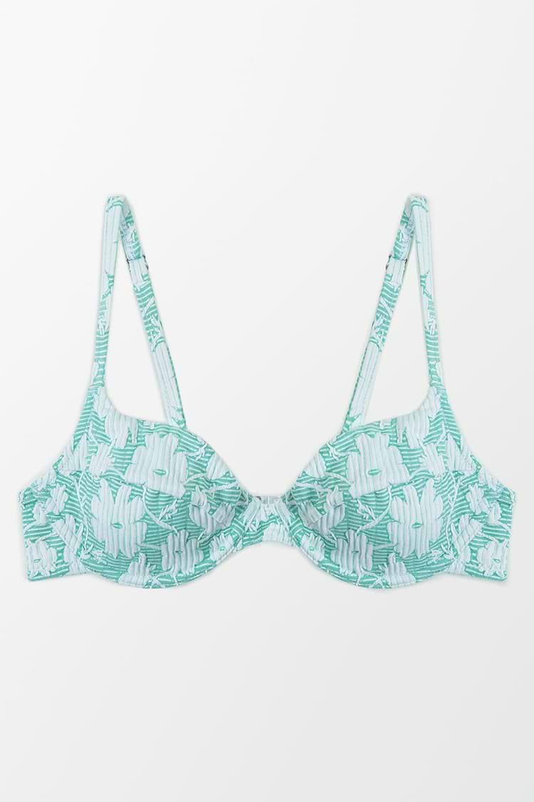 Jane Floral Underwire Criss Cross Bikini Top