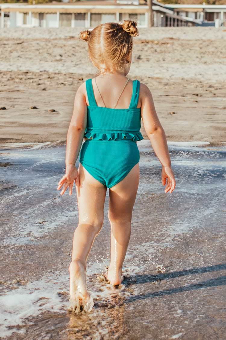 Kyra Ribbed Ruffle Bikini For Toddler Girls And Girls