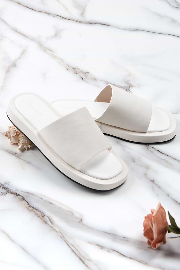 Coffee Run Wide Band Slide Sandals