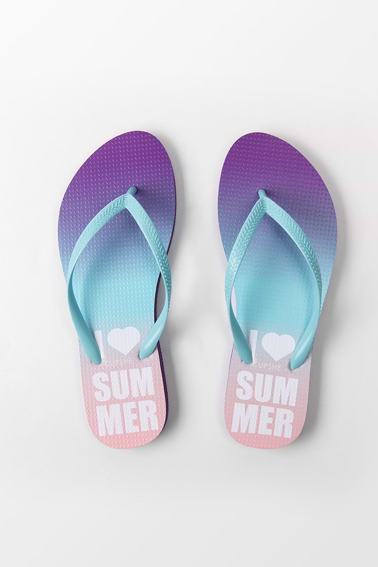 Summer Love Gradient Flip Flops