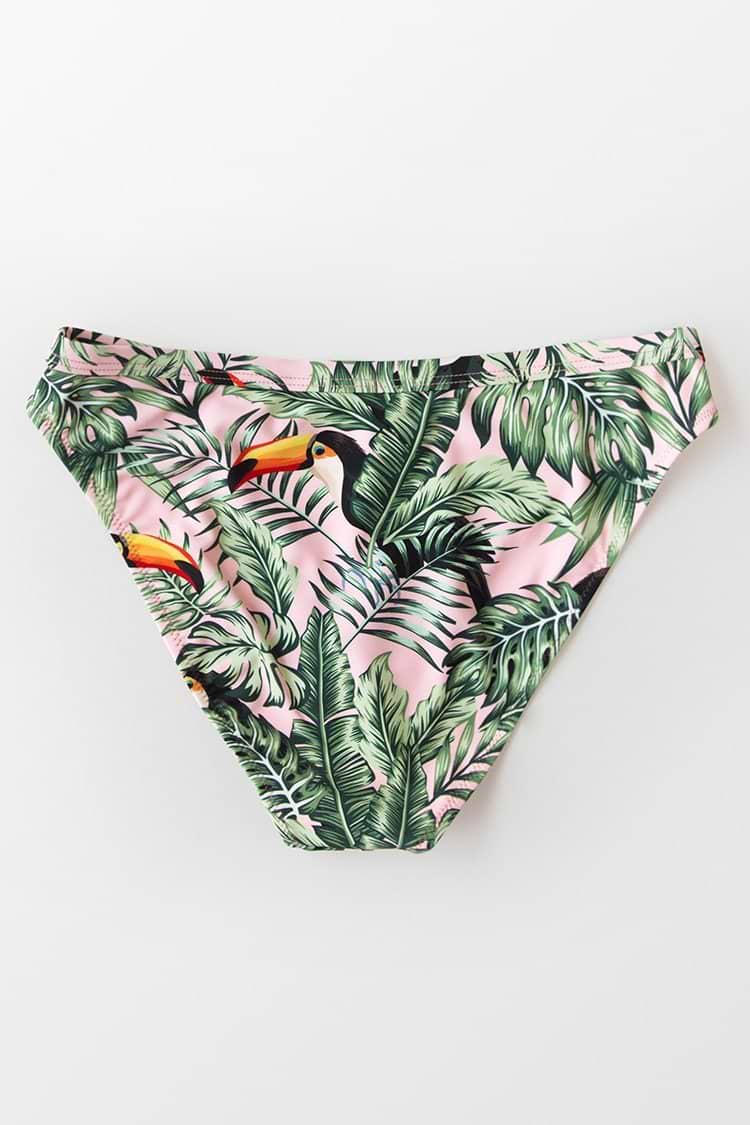 Leafy Pink Bikini Bottom