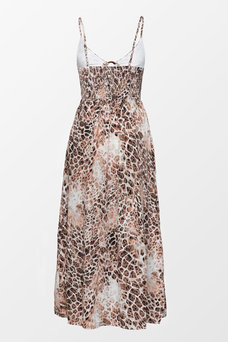 Khaleesi Leopard Cutout Slip Dress