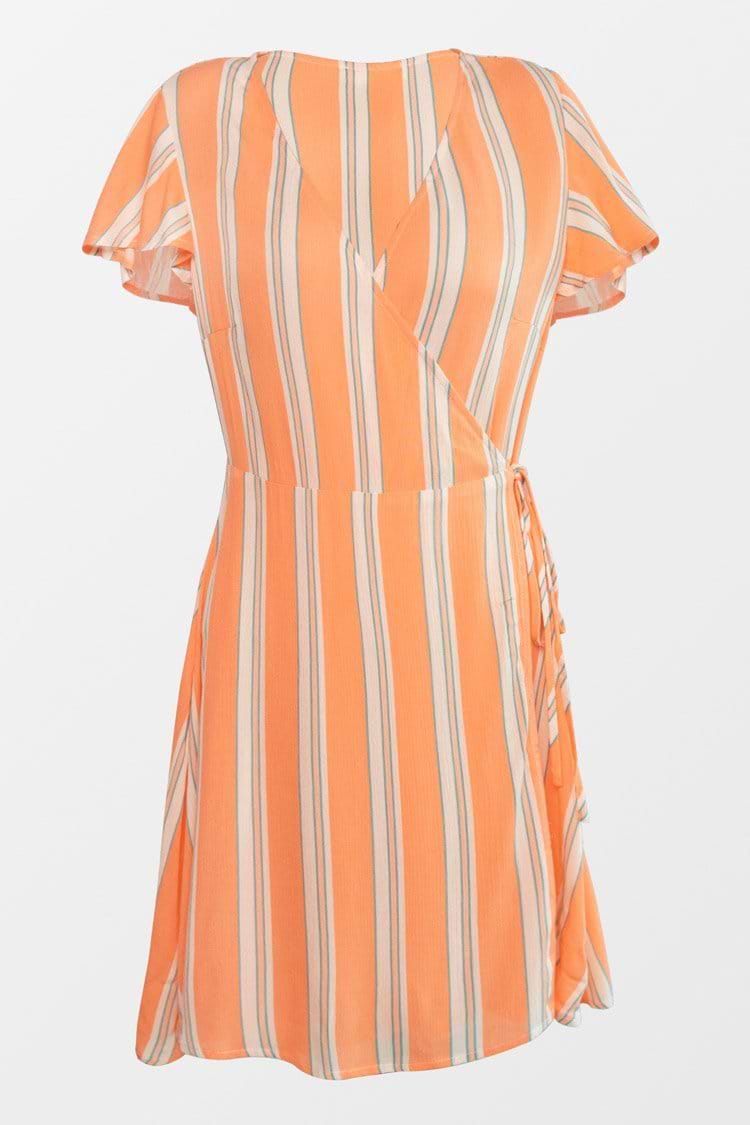 Ariana Striped Wrap Dress