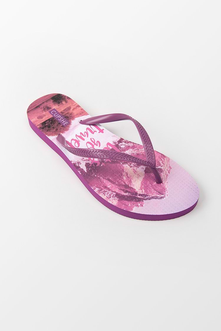 Montana Landscape Print Flip Flops