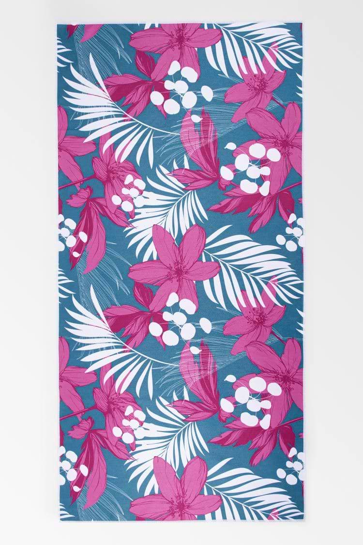 Summer Nights Floral And Leafy Beach Blanket