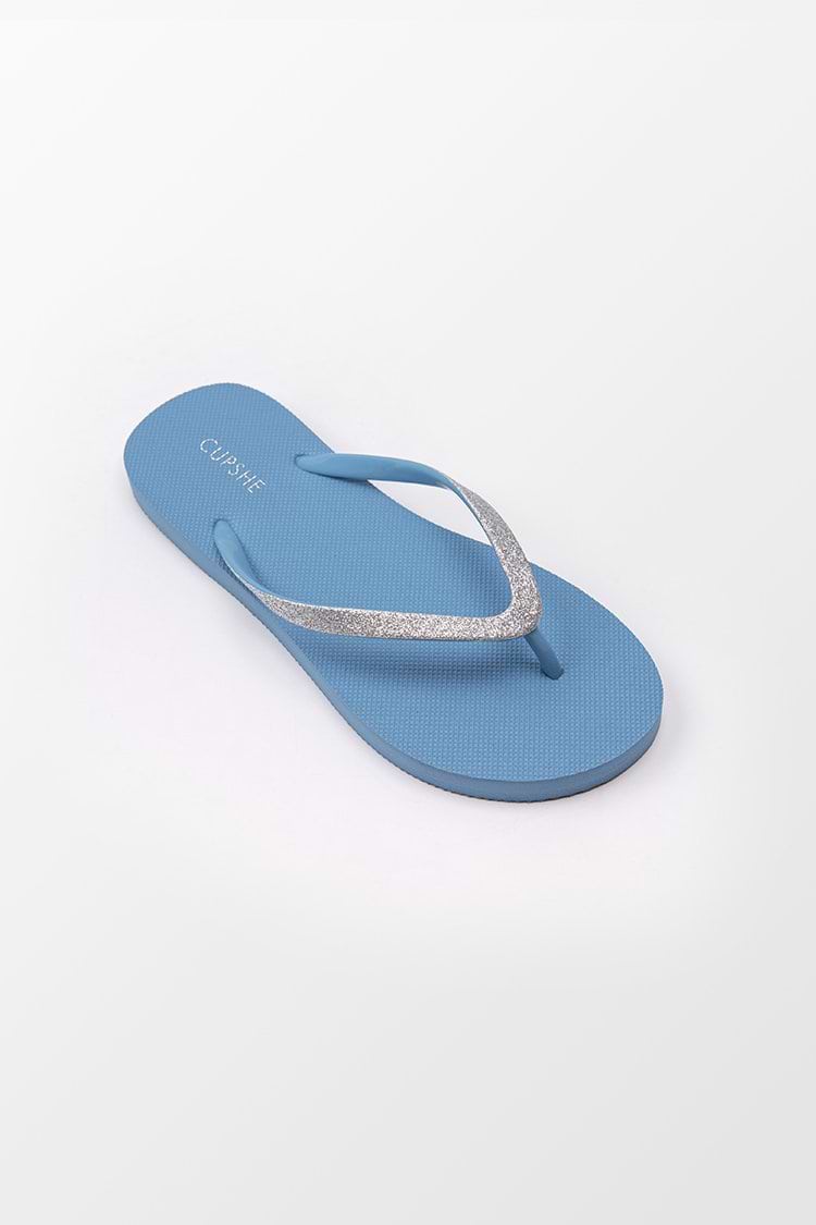 Azure Blue Flip Flops