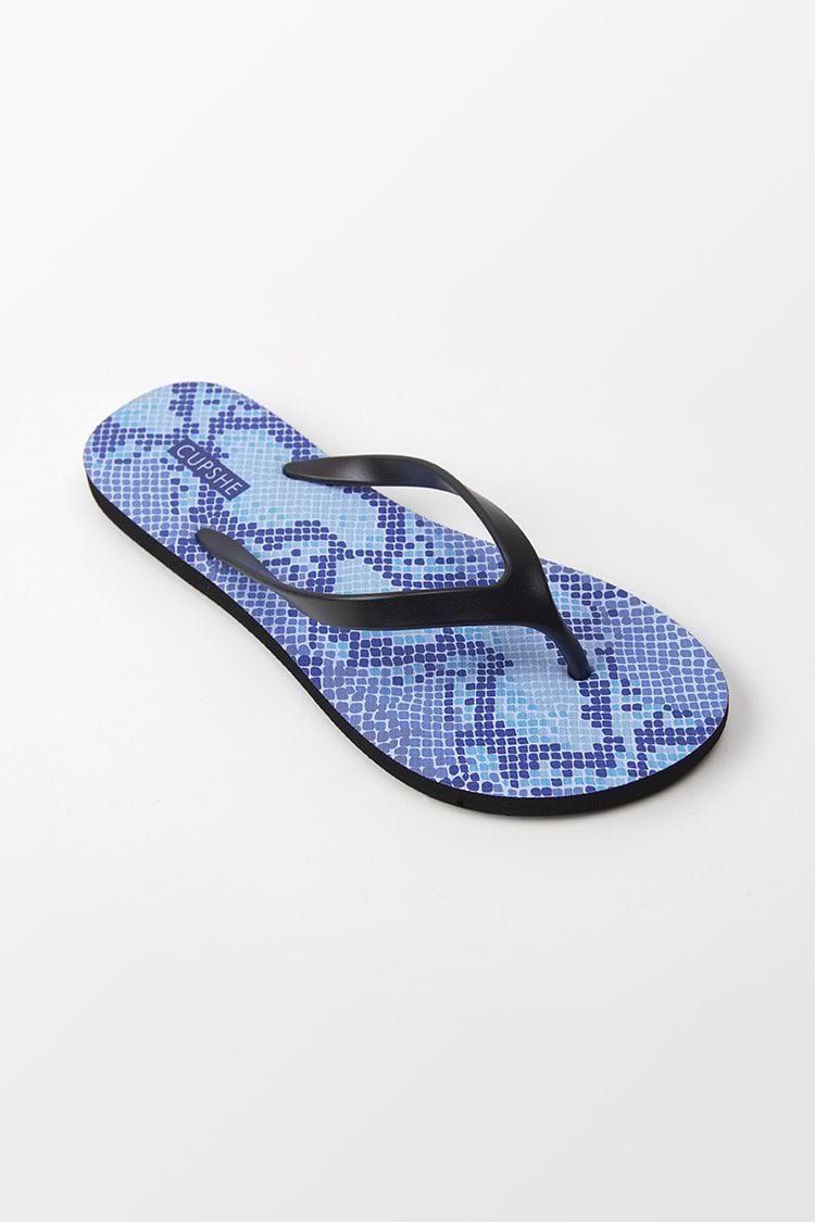 Electric Bite Snakeskin Flip Flops