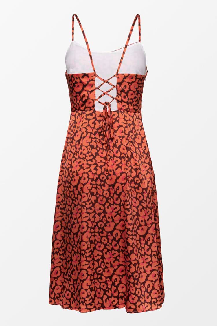 Camryn Lace Up Back Slip Dress