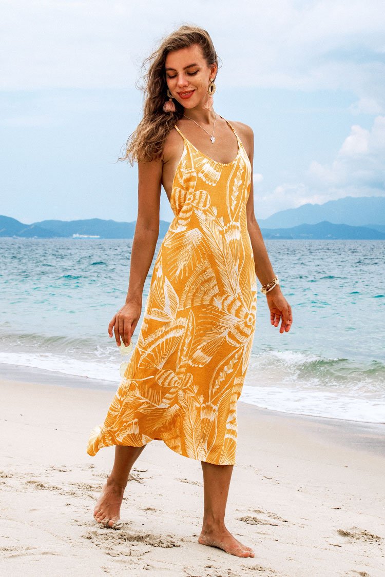 Joanna Floral Crisscross Maxi Dress