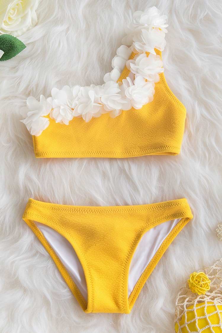 Bright Yellow Bikini for Toddler Girls and Girls