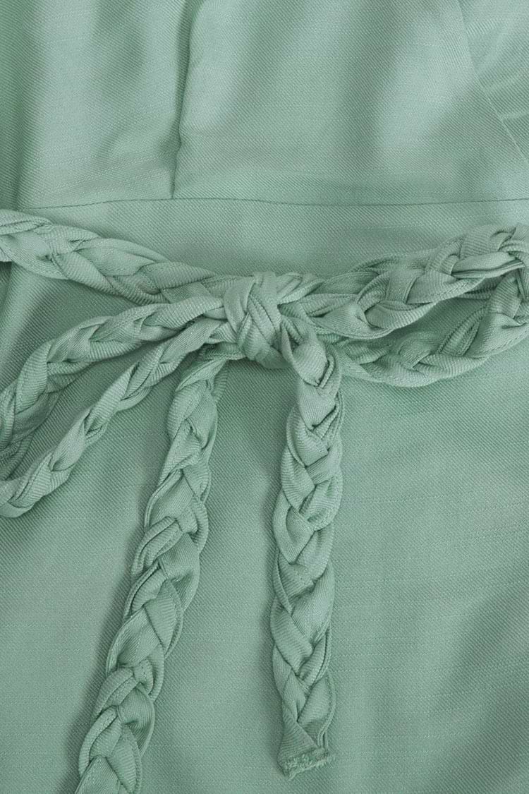 Marianna Green Braided Belt Dress