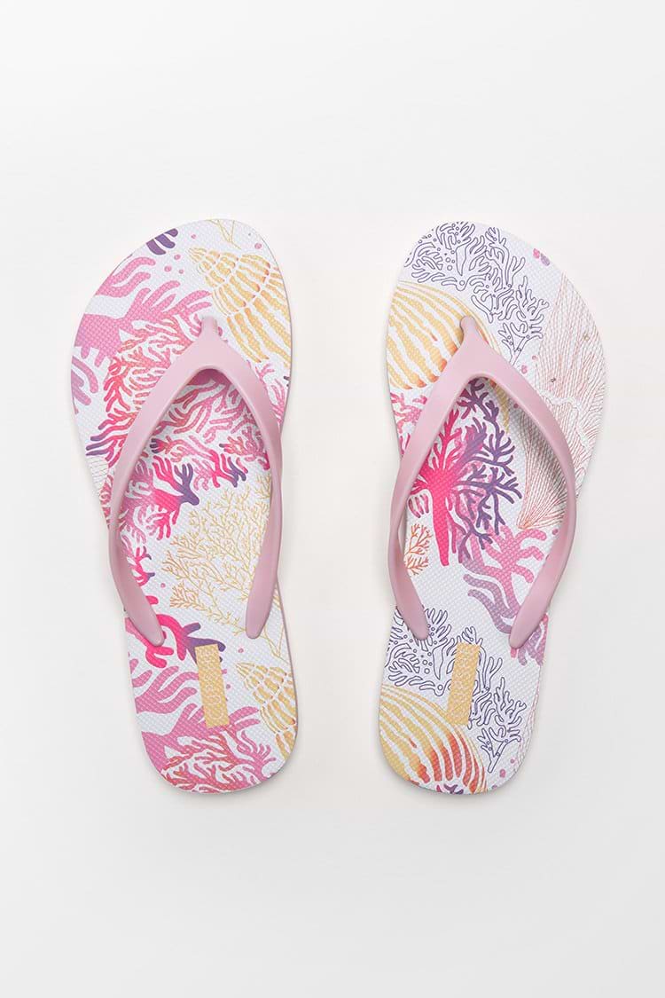 Treasure Hunt Ocean Print Flip Flops