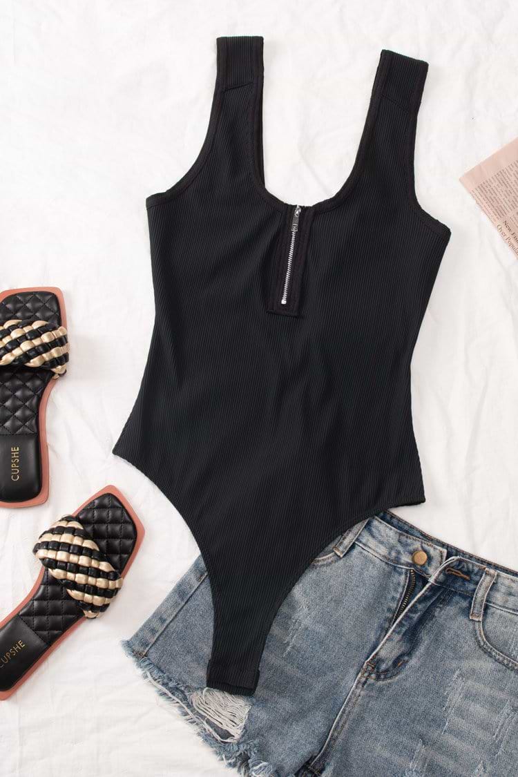 Micah Zip Tank Bodysuit