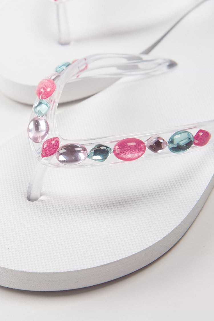 True Gem Beaded Flip Flops